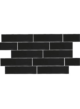 EQUIPE MASIA NEGRO MATE 7.5X30cm - ΠΛΑΚΑΚΙ ΜΑΥΡΟ ΜΑΤ ΚΟΥΖΙΝΑΣ 20178