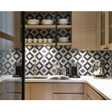 PZ B&W 20Χ20 - ΧΕΙΡΟΠΟΙΗΤΟ ΛΕΥΚΟΠΑΣΤΟ ΠΛΑΚΑΚΙ VINTAGE PATCHWORK