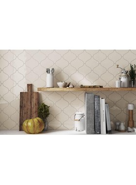 SCALE ALHAMBRA CREAM 12X12cm - ΠΛΑΚΑΚΙΑ ΚΟΥΖΙΝΑΣ