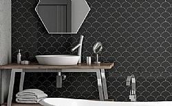 SCALE FAN BLACK 10.6X12cm - ΚΕΡΑΜΙΚΑ ΠΛΑΚΑΚΙΑ ΜΠΑΝΙΟΥ