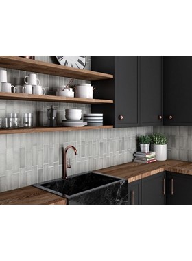 MGM GREY STONE 6.5X20cm - ΜΑΤ ΓΚΡΙ ΠΛΑΚΑΚΙΑ ΤΟΥΒΛΑΚΙΑ ΚΟΥΖΙΝΑΣ