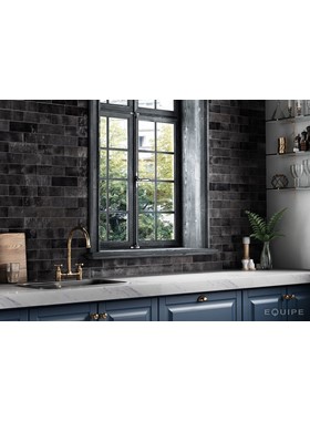 ARTISAN GRAPHITE 6.5X20cm - ΜΑΥΡΑ ΓΥΑΛΙΣΤΕΡΑ ΤΟΥΒΛΑΚΙΑ ΜΠΑΝΙΟΥ