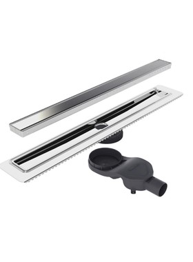 EVIMETAL 60cm - ΑΝΟΞΕΙΔΩΤΟ ΑΥΛΑΚΙ ΚΑΝΑΛΙ ΝΤΟΥΖΙΕΡΑΣ 17552 ΜΕ ΥΨΟΣ 6CM