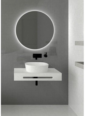 ΕΠΙΠΛΟ ΜΠΑΝΙΟΥ XTRIM 90X45X12cm ΑΠΟ ΑΔΙΑΒΡΟΧΟ WPC ΣΕ ΜΑΤ ΛΕΥΚΗ ΛΑΚΑ