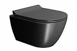 GSI PURA COLOR SWIRL 881600SC ARDESIA MATT - ΛΕΚΑΝΗ ΚΡΕΜΑΣΤΗ (50cm) ME ΚΑΘΙΣΜΑ SLIM SOFT CLOSE ΜΑΥΡΟ ΜΑΤ