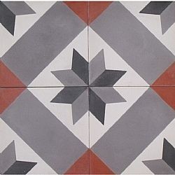 ESTRELLA RED 19.7X19.7 - ΓΡΑΝΙΤΟΠΛΑΚΑΚΙ VINTAGE