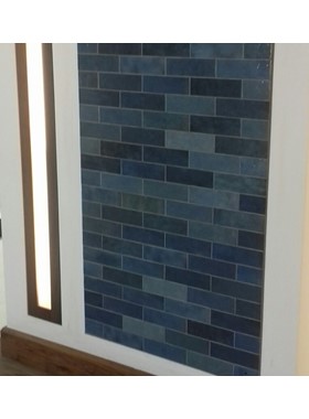 ARTISAN COLONIAL BLUE 6.5X20cm - ΜΠΛΕ ΓΥΑΛΙΣΤΕΡΑ ΠΛΑΚΑΚΙΑ 24470