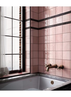 VILLAGE ROSE GOLD 13.2X13.2cm - ΚΕΡΑΜΙΚΟ ΠΛΑΚΑΚΙ ΓΥΑΛΙΣΤΕΡΟ ΡΟΖ 25594