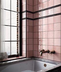 VILLAGE ROSE GOLD 13.2X13.2cm - ΚΕΡΑΜΙΚΟ ΠΛΑΚΑΚΙ ΓΥΑΛΙΣΤΕΡΟ ΡΟΖ 25594