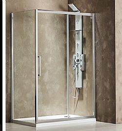 ΚΑΜΠΙΝΑ ΟΡΘΟΓΩΝΙΑ DEVON SLIDER SLT110C+SPT70C (110X70 CM) - ΔΙΑΦΑΝΟ ΚΡΥΣΤΑΛΛΟ ΚΑΤΑ ΤΩΝ ΑΛΑΤΩΝ