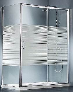 ΚΑΜΠΙΝΑ ΟΡΘΟΓΩΝΙΑ STARLET SLIDER SLS120S+SPS80S STRIPES (120X80 CM) - ΚΡΥΣΤΑΛΛΟ ΜΕ ΓΡΑΜΜΕΣ