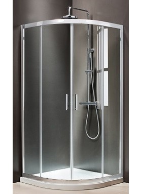 ΚΑΜΠΙΝΑ ΝΤΟΥΣΙΕΡΑΣ ΗΜΙΚΥΚΛΙΚΗ AXIS QX80C (80x80cm) - ΔΙΑΦΑΝΟ ΚΡΥΣΤΑΛΛΟ ΚΑΤΑ ΤΩΝ ΑΛΑΤΩΝ