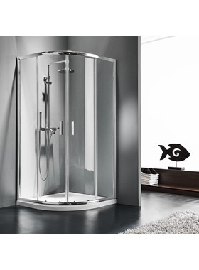 ΚΑΜΠΙΝΑ ΗΜΙΚΥΚΛΙΚΗ STARLET QS90T (90X90 CM) - ΔΙΑΦΑΝΟ ΚΡΥΣΤΑΛΛΟ