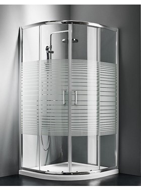 ΚΑΜΠΙΝΑ ΗΜΙΚΥΚΛΙΚΗ STARLET QS90S (90X90 CM) - STRIPES ΚΡΥΣΤΑΛΛΟ