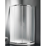 ΚΑΜΠΙΝΑ ΗΜΙΚΥΚΛΙΚΗ STARLET QS90F (90X90 CM) - MAT ΚΡΥΣΤΑΛΛΟ