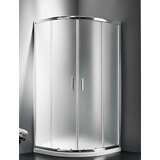 ΚΑΜΠΙΝΑ ΗΜΙΚΥΚΛΙΚΗ STARLET QS80F (80X80 CM) - MAT ΚΡΥΣΤΑΛΛΟ