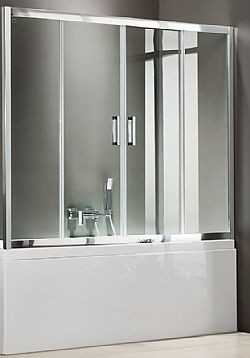 ΚΑΜΠΙΝΑ ΜΠΑΝΙΕΡΑΣ AXIS (2+2) SLB2X180T+1XB3 (181-184 CM) - ΔΙΑΦΑΝΟ ΚΡΥΣΤΑΛΛΟ