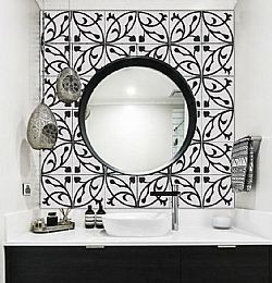 CRC 20Χ20 - ΑΣΠΡΟΜΑΥΡΑ ΠΛΑΚΑΚΙΑ ΣΕ ΓΕΩΜΕΤΡΙΚΟ ΣΧΕΔΙΟ