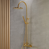 ARMANDO VICARIO INDUSTRIAL 512065-201 - ΣΤΗΛΗ ΝΤΟΥΣ 2 ΕΞΟΔΩΝ BRUSHED GOLD (ΥΨΟΣ 94-122εκ)