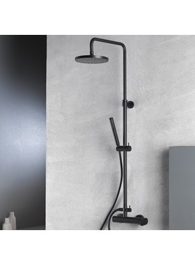 ARMANDO VICARIO SLIM 500065-400 - ΣΤΗΛΗ ΝΤΟΥΣ 2 ΕΞΟΔΩΝ ΜΑΥΡΟ ΜΑΤ (ΥΨΟΣ 83-144εκ)