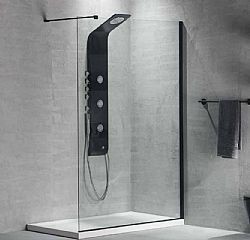 ΠΑΝΕΛ ΝΤΟΥΣΙΕΡΑΣ ΜΑΥΡΟ DEVON IWIS WALK-IN IW80C-400 (80x200cm) ΚΑΤΑ ΑΛΑΤΩΝ