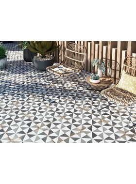 ANT.TRIANGOLO 33Χ33 - ΑΣΠΡΟΜΑΥΡΑ ΠΛΑΚΑΚΙΑ VINTAGE PATCHWORK 