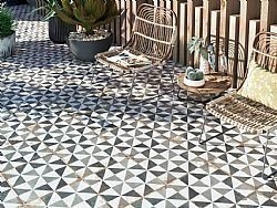 ANT.TRIANGOLO 33Χ33 - ΑΣΠΡΟΜΑΥΡΑ ΓΡΑΝΙΤΟΠΛΑΚΑΚΙΑ RUSTIC VINTAGE PATCHWORK 