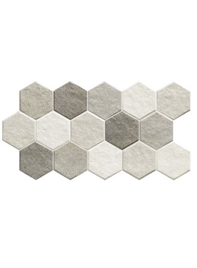 HEXAGON FRS 26.5X51 - ΜΑΤ ΜΠΕΖ ΚΑΦΕ ΠΟΡΣΕΛΑΝΑΤΟ ΠΛΑΚΑΚΙ ΣΕ ΜΟΤΙΒΟ ΕΞΑΓΩΝΟΥ