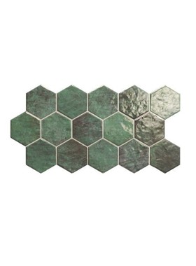HEXAGON ZLG 26.5X51 - ΠΡΑΣΙΝΟ ΠΟΡΣΕΛΑΝΑΤΟ ΠΛΑΚΑΚΙ ΜΟΤΙΒΟΥ ΜΕ ΕΞΑΓΩΝΑ