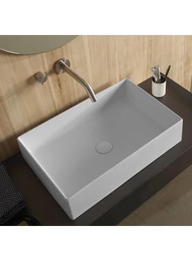 SCARABEO TEOREMA 60 5101-301 - ΝΙΠΤΗΡΑΣ ΠΟΡΣΕΛΑΝΗΣ ΛΕΥΚΟ ΜΑΤ 60x40cm ΕΠΙΤΡΑΠΕΖΙΟΣ 