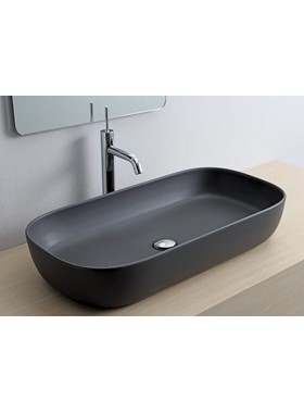 SCARABEO GLAM 1803-401-ΝΙΠΤΗΡΑΣ ΠΟΡΣΕΛΑΝΗΣ 76x39cm ΜΑΥΡΟ ΜΑΤ ΕΠΙΤΡΑΠΕΖΙΟΣ