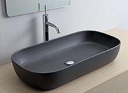 SCARABEO GLAM 1803-401-ΝΙΠΤΗΡΑΣ ΠΟΡΣΕΛΑΝΗΣ 76x39cm ΜΑΥΡΟ ΜΑΤ ΕΠΙΤΡΑΠΕΖΙΟΣ