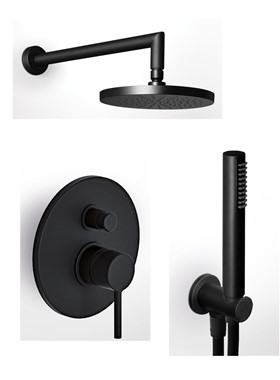 EURORAMA TONDA BLACK MAT ΕΝΤΟΙΧΙΣΜΕΝΗ 2 ΕΞΟΔΩΝ ΜΑΥΡΟ ΜΑΤ (ΝΤΟΥΣ ΧΕΙΡΟΣ,ΟΡΟΦΗΣ)