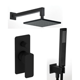 EURORAMA QUADRA BLACK MAT - SET ΕΝΤΟΙΧΙΣΜΟΥ ΜΑΥΡΟ ΜΑΤ,2 ΕΞΟΔΩΝ ΝΕΡΟΥ (ΝΤΟΥΣ ΧΕΙΡΟΣ,ΟΡΟΦΗΣ)