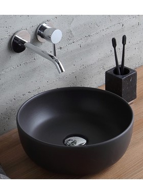 SCARABEO GLAM 1808-401 - ΝΙΠΤΗΡΑΣ ΠΟΡΣΕΛΑΝΗΣ Φ33cm ΜΑΥΡΟ ΜΑΤ ΕΠΙΤΡΑΠΕΖΙΟΣ