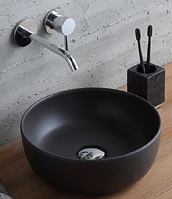 SCARABEO GLAM 1808-401 - ΝΙΠΤΗΡΑΣ ΠΟΡΣΕΛΑΝΗΣ Φ33cm ΜΑΥΡΟ ΜΑΤ ΕΠΙΤΡΑΠΕΖΙΟΣ