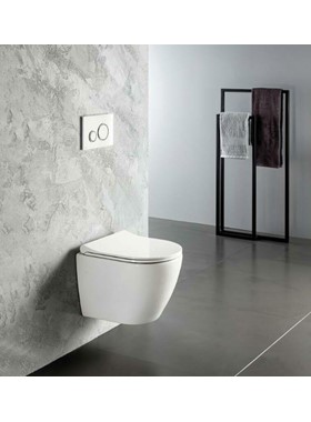 BIANCO CERAMICA VITO VT01000SC-300 - ΛΕΚΑΝΗ ΚΡΕΜΑΣΤΗ 48cm ΜΕ ΚΑΘΙΣΜΑ SLIM SOFT CLOSING