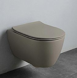 SCARABEO MOON 552000SC-510 RIMLESS SAND/ΜΠΕΖ ΜΑΤ- ΛΕΚΑΝΗ ΚΡΕΜΑΣΤΗ 50,5cm ME ΚΑΘΙΣΜΑ SLIM SOFT CLOSE