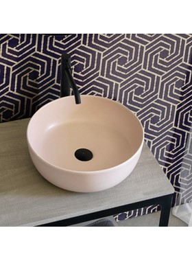 SCARABEO GLAM 1807-810 ANTIQUE PINK/ΡΟΖ ΜΑΤ - ΝΙΠΤΗΡΑΣ ΠΟΡΣΕΛΑΝΗΣ Φ39cm ΕΠΙΤΡΑΠΕΖΙΟΣ