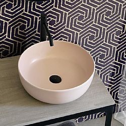 SCARABEO GLAM 1807-810 ANTIQUE PINK/ΡΟΖ ΜΑΤ - ΝΙΠΤΗΡΑΣ ΠΟΡΣΕΛΑΝΗΣ Φ39cm ΕΠΙΤΡΑΠΕΖΙΟΣ