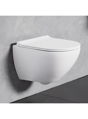BIANCO CERAMICA REMO RM11000SC RIMLESS - ΛΕΚΑΝΗ ΚΡΕΜΑΣΤΗ 52cm ME ΚΑΘΙΣΜΑ SLIM SOFT CLOSE
