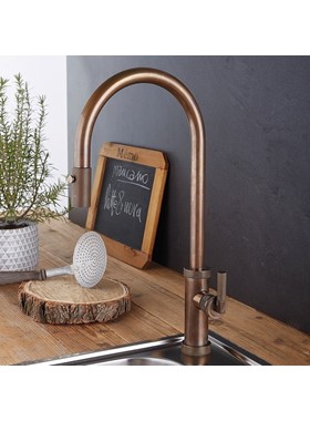 ARMANDO VICARIO URBAN 400702-225 - ΜΠΡΟΥΝΤΖΙΝΗ ΜΠΑΤΑΡΙΑ ΚΟΥΖΙΝΑΣ NATURAL BRASS ΜΕ ΝΤΟΥΣ