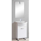 DANZA PVC WHITE - ΕΠΙΠΛΟ ΜΠΑΝΙΟΥ 40.5Χ34.5 ΜΕ ΚΑΘΡΕΠΤΗ, ΑΠΛΙΚΑ