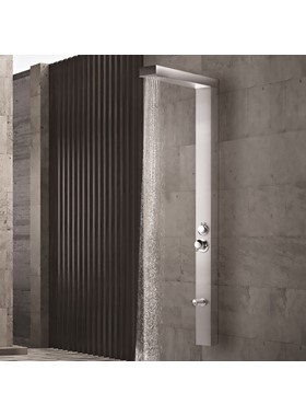 ICOS SHOWER THEA MIX - ΣΤΗΛΗ ΝΤΟΥΣ ΕΞΩΤΕΡΙΚΟΥ ΧΩΡΟΥ 2 ΕΞΟΔΩΝ INOX