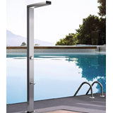 ICOS SHOWER NEDA - ΑΝΟΞΕΙΔΩΤΗ ΣΤΗΛΗ ΝΤΟΥΣ ΕΞΩΤΕΡΙΚΟΥ ΧΩΡΟΥ 2 ΕΞΟΔΩΝ INOX