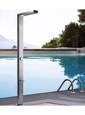 ICOS SHOWER NEDA - ΑΝΟΞΕΙΔΩΤΗ ΣΤΗΛΗ ΝΤΟΥΣ ΕΞΩΤΕΡΙΚΟΥ ΧΩΡΟΥ 2 ΕΞΟΔΩΝ INOX