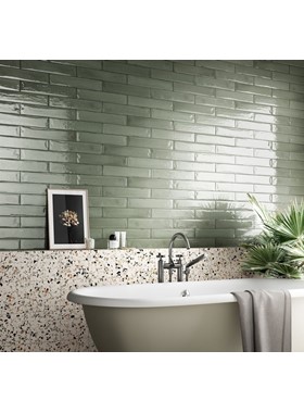 FRA.VERDE BRICK 7.5Χ40 ΠΡΑΣΙΝΟ ΠΛΑΚΑΚΙ ΜΠΑΝΙΟΥ