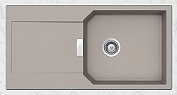 SCHOCK CRISTALITE MANHATTAN 30100-1451 (100x51cm) CONCRETE BETON - ΝΕΡΟΧΥΤΗΣ ΓΡΑΝΙΤΕΝΙΟΣ ΕΝΘΕΤΟΣ