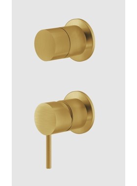 LA TORRE ELLE316 35314-211 - ΜΙΚΤΗΣ ΕΝΤΟΙΧΙΣΜΟΥ 2 ΕΞΟΔΩΝ, 2 ΟΠΩΝ GOLD BRUSHED PVD