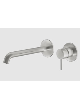 LA TORRE ELLE316 35032-111 - ΜΠΑΤΑΡΙΑ ΝΙΠΤΗΡΟΣ ΕΝΤΟΙΧΙΣΜΕΝΗ 2 ΟΠΩΝ INOX BRUSHED